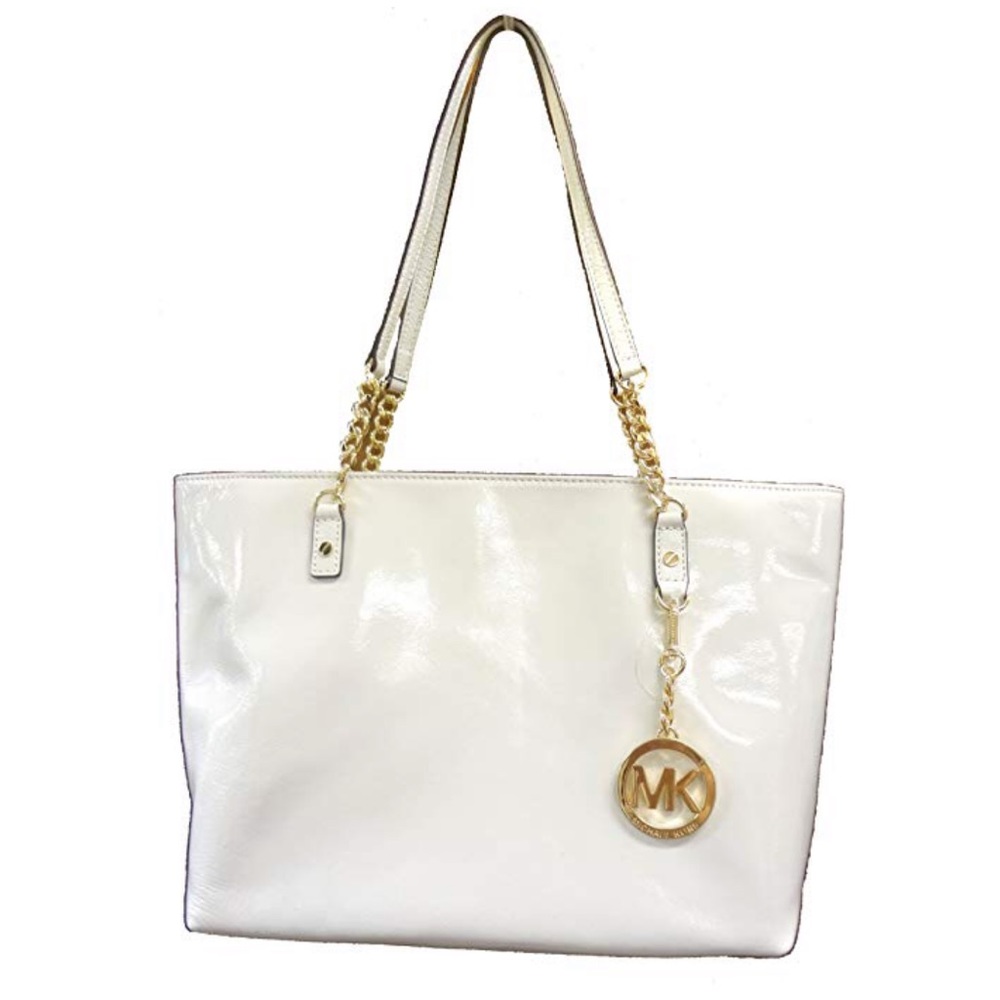 Jet Set White Patent Leather MK bag